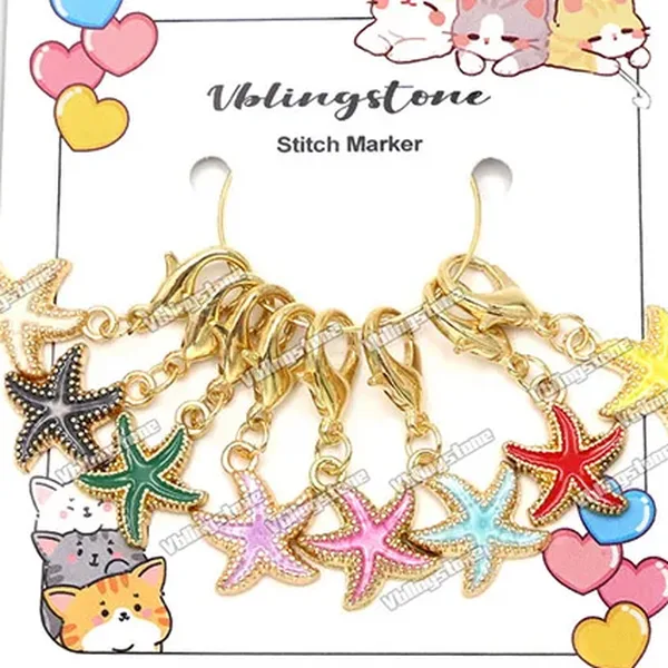 3 Sets of enamel charm stitch markers